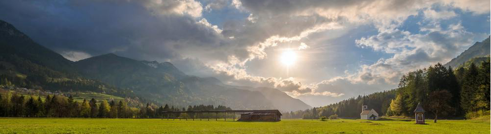 rising sun over mountains