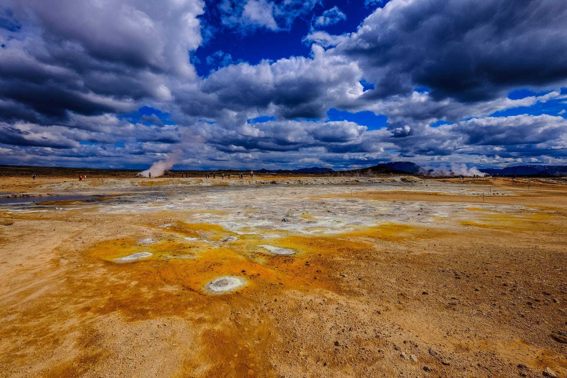 Blue skies over a mineral deposit