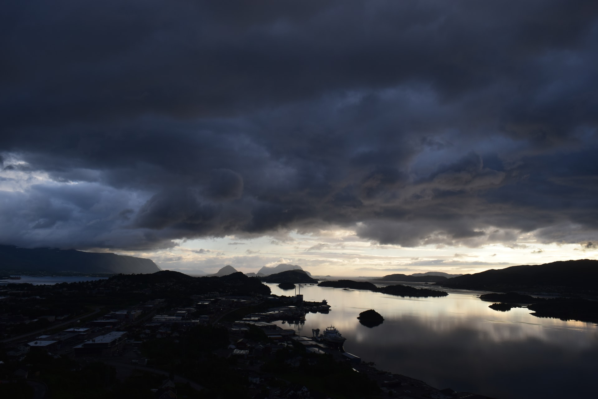 Evening Storm above a River